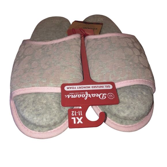 Dearfoams Cloud Step Slippers Women’s XL 11-12 Slide Chalk Pink Washable Comfort - Picture 10 of 13
